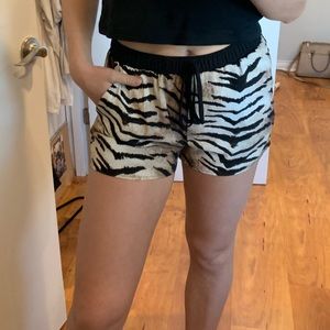 Animal print shorts